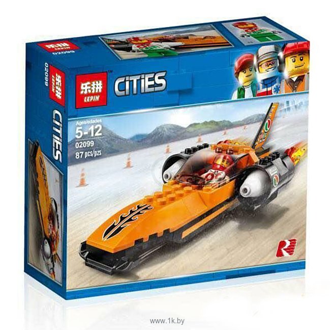 Фотографии Lepin Cities 02099 Гоночный автомобиль аналог Lego 60178