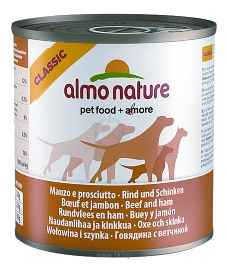 Фотографии Almo Nature (0.29 кг) 1 шт. Classic Adult Dog Beef
