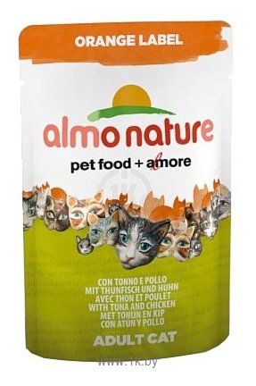 Фотографии Almo Nature Orange Label Adult Cat Tuna and Chicken (0.07 кг) 1 шт.