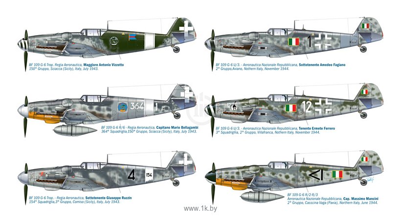 Фотографии Italeri 2719 Bf 109 G 6 Italian Aces