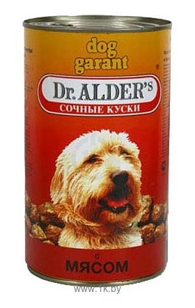 Фотографии Dr. Alder ДОГ ГАРАНТ говядина кусочки в желе Для взрослых собак (1.2 кг) 12 шт.