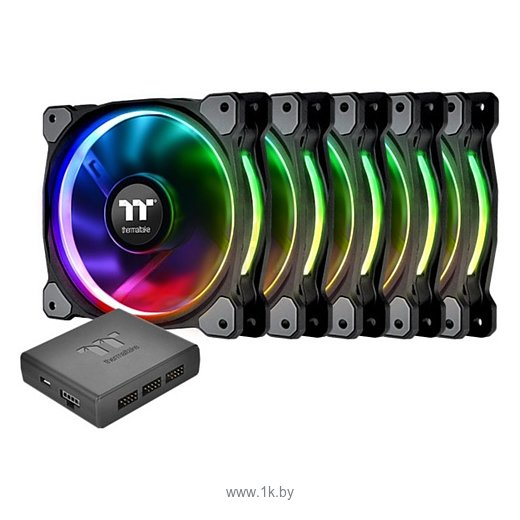 Фотографии Thermaltake Riing Plus 14 LED RGB Radiator Fan TT Premium Edition (5 fan pack)