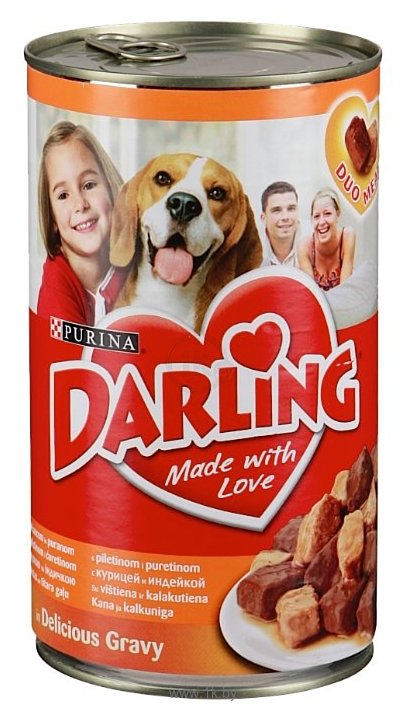 Фотографии Darling Консервы для собак с курицей и индейкой (1.2 кг) 3 шт.