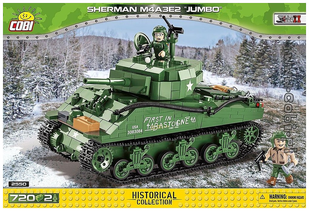 Фотографии Cobi World War II 2550 Sherman M4A3E2 Jumbo