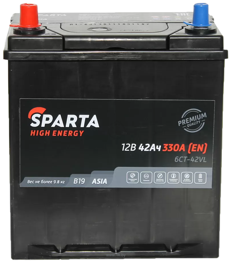 Фотографии Sparta High Energy Asia 6СТ-42 Рус 330A (42Ah)