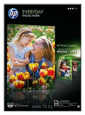 Фотографии HP Everyday Glossy Photo Paper A4 25 листов (Q5451A)