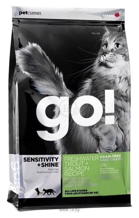 Фотографии GO! Sensitivity + Shine Trout+Salmon Cat Recipe, Grain Free (7.26 кг)