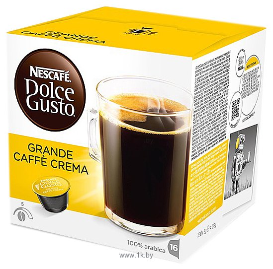 Фотографии Nescafe Dolce Gusto Cafe Crema Grande капсульный 16 шт (16 порций)