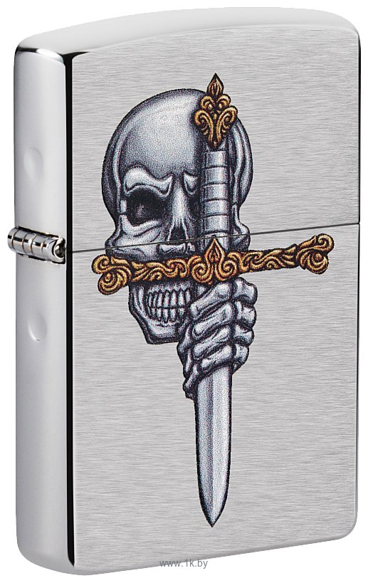 Фотографии Zippo Brushed Chrome Sword Skull Design 49488