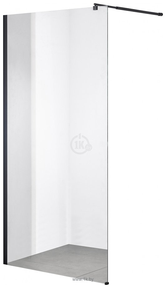 Фотографии Saniteco Walk-In SN-W6TB110 (110x200, прозрачное стекло, черный профиль)