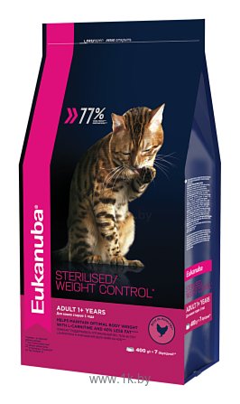 Фотографии Eukanuba (3 кг) Adult Dry Cat Food For Sterilised Cats Weight Control Chicken