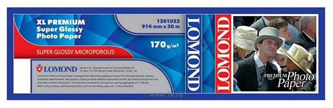 Фотографии Lomond XL Premium Super Glossy 914 мм х 30 м 170 г/м2 1201022