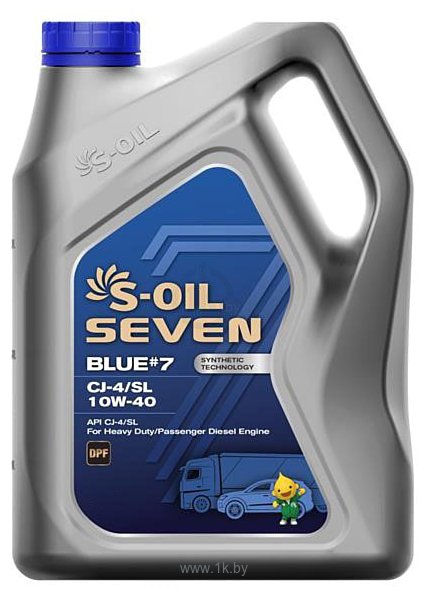 Фотографии S-OIL SEVEN BLUE #7 CJ-4/SL 10W-40 6л