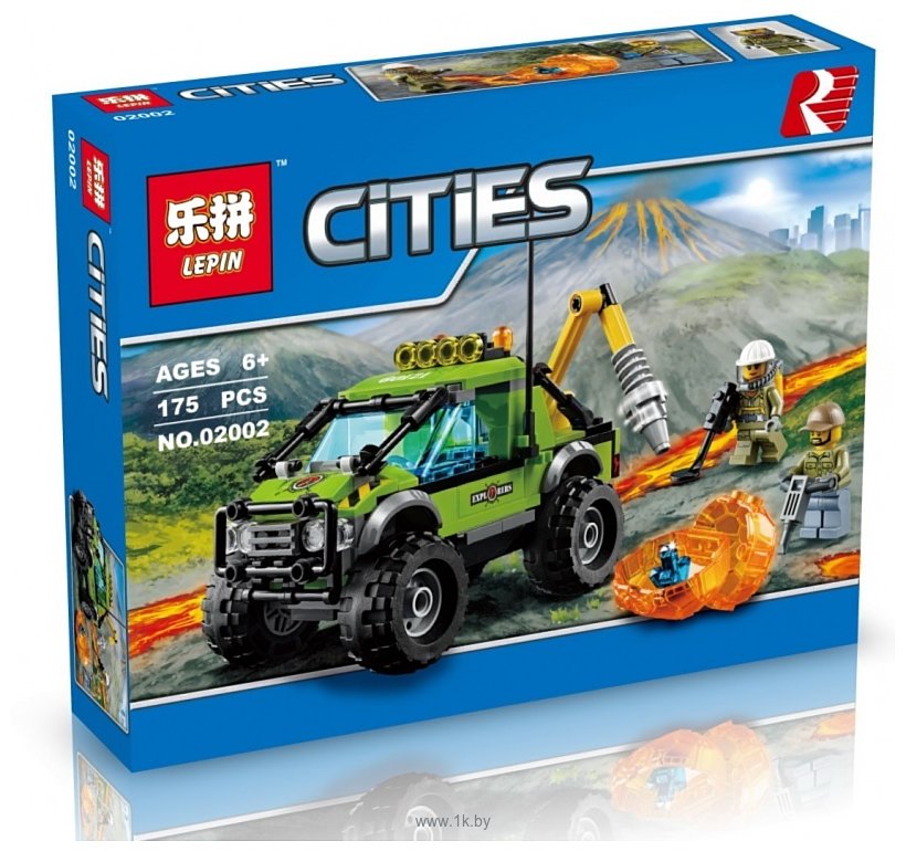 Фотографии Lepin City 02002 Грузовик исследователей вулканов