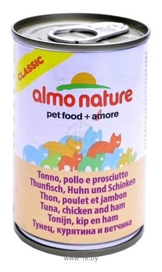 Фотографии Almo Nature Classic Adult Cat Tuna, Chicken and Ham (0.14 кг) 12 шт.