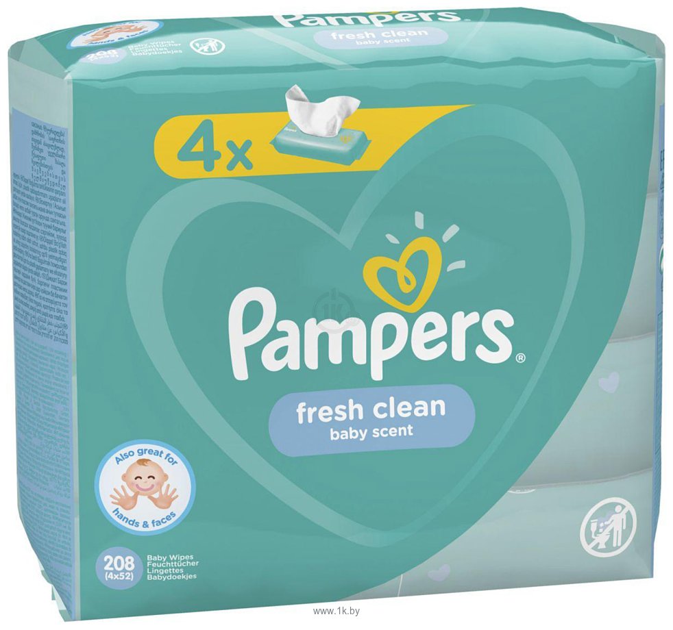 Фотографии Pampers Fresh Clean (4x52шт)