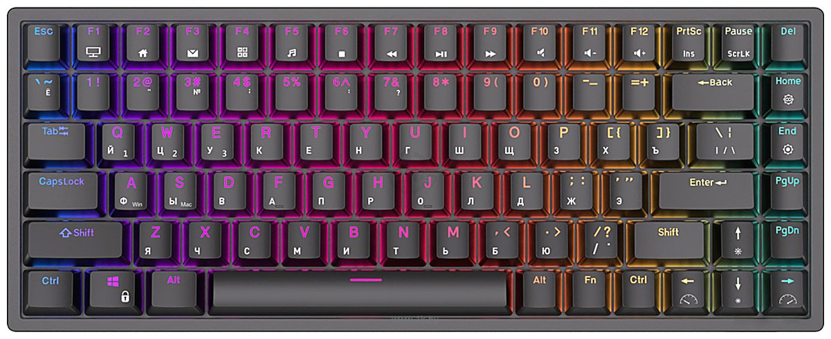 Фотографии Royal Kludge RK84 RGB black, RK Brown