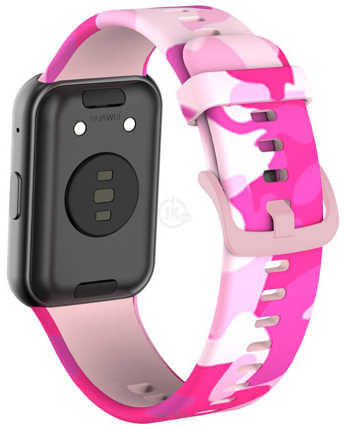 Фотографии Rumi силиконовый для Huawei Watch FIT, Watch FIT Elegant (розовый камуфляж)