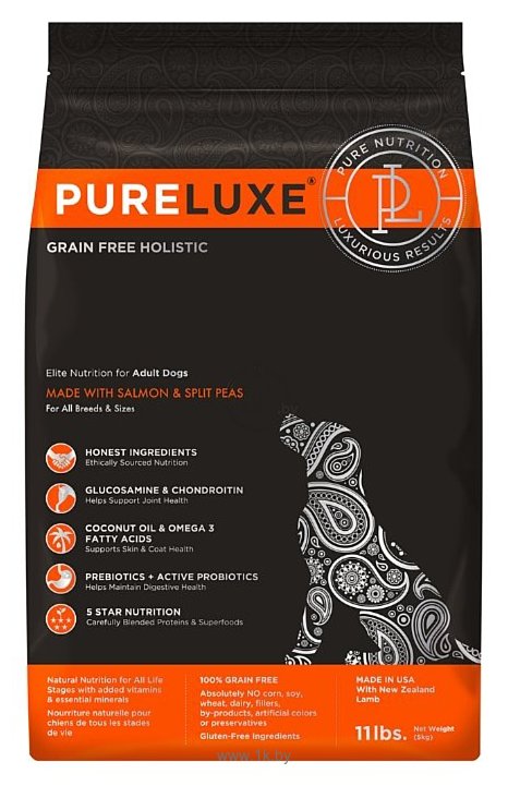 Фотографии PureLuxe (10.89 кг) Elite Nutrition for adult dogs with salmon & split peas
