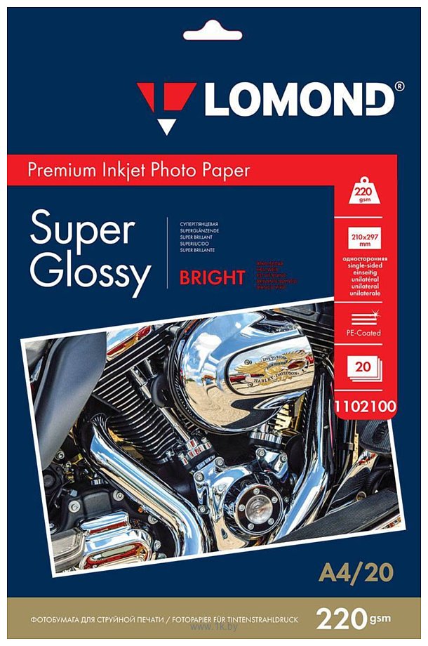 Фотографии Lomond Bright Super Glossy A4 220 г/м2 20 л 1102100