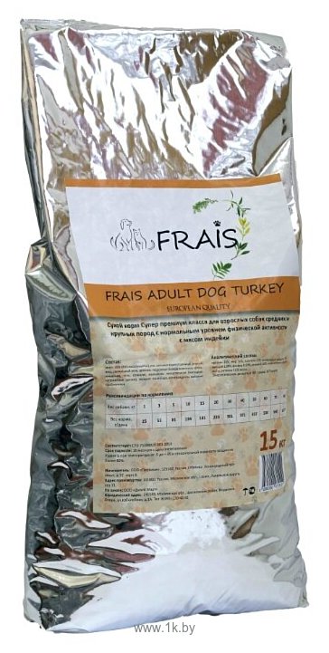 Фотографии Frais (15 кг) Adult Dog Turkey