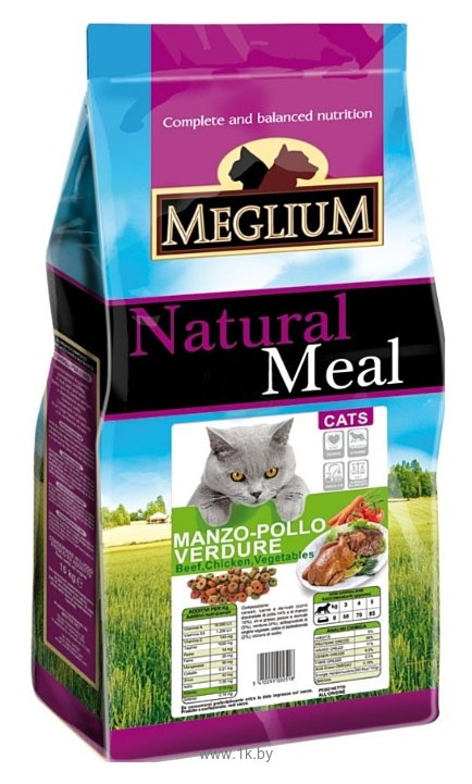 Фотографии Meglium (3 кг) Cat Adult — Говядина, курица, овощи