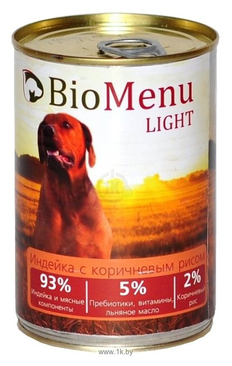 Фотографии BioMenu Light консервы для собак с индейкой и коричневым рисом (0.41 кг) 12 шт.
