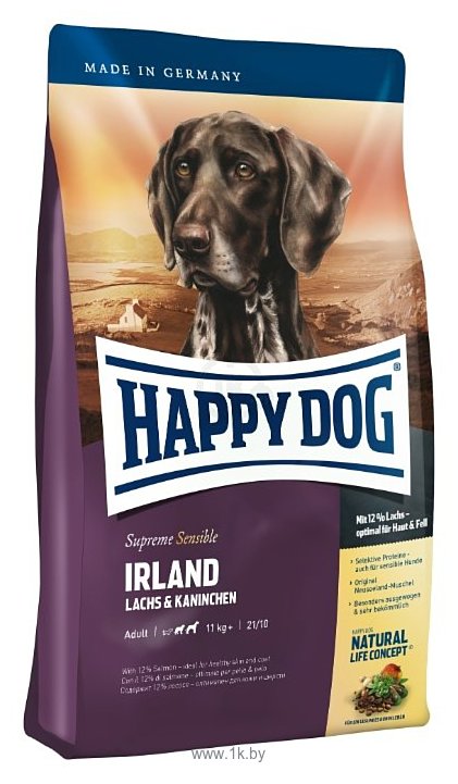 Фотографии Happy Dog (12.5 кг) Supreme Sensible - Irland с лососем и кроликом