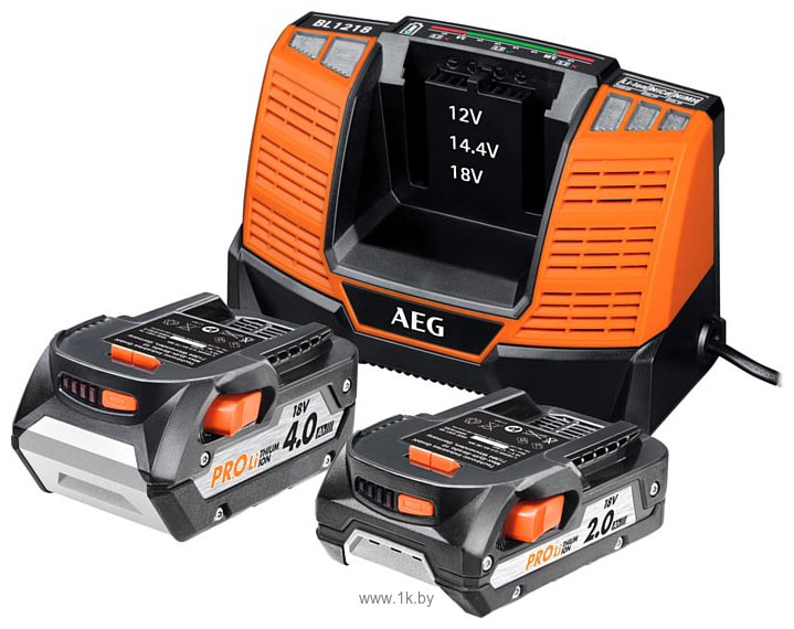 Фотографии AEG Powertools SETLL18X02BL2 4932459176 (18В/2 Ah + 18В/4 Ah + 12-18В)