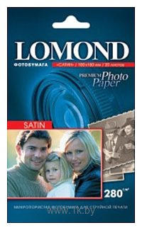 Фотографии Lomond Атласная тепло-белая 10x15 280 г/кв.м. 20 листов (1104202)