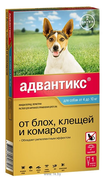 Фотографии Адвантикс (Bayer) Капли на холку для собак 4–10 кг (1 пипетка)