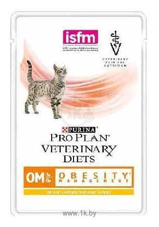 Фотографии Pro Plan Veterinary Diets (0.085 кг) 10 шт. Feline OM Obesity (Overweight) Management Chicken pouch