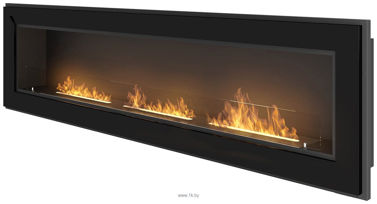 Фотографии Simple Fire Frame 1800 (черный, со стеклом)