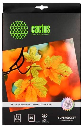 Фотографии CACTUS Суперглянцевая А4 260 г/м2 50 листов (CS-HGA426050)