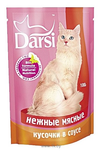 Фотографии Darsi (0.1 кг) 1 шт. Паучи для кошек: нежные мясные кусочки в соусе