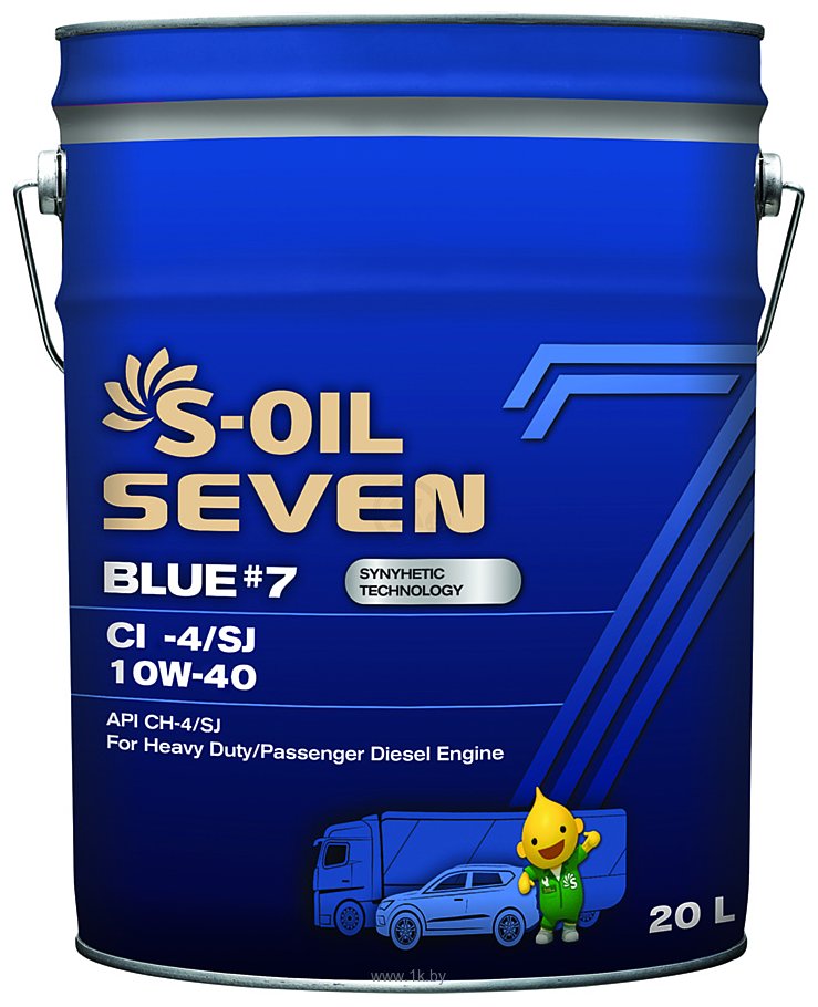 Фотографии S-OIL SEVEN BLUE#7 CI-4/SL 10W-40 20л