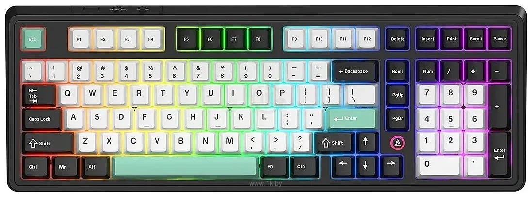 Фотографии Ajazz AK980 V2 black/white/бирюзовый, Ajazz Flying Fish Фотографии Ajazz AK980 V2 black/white/бирюзовый, Ajazz Flying Fish