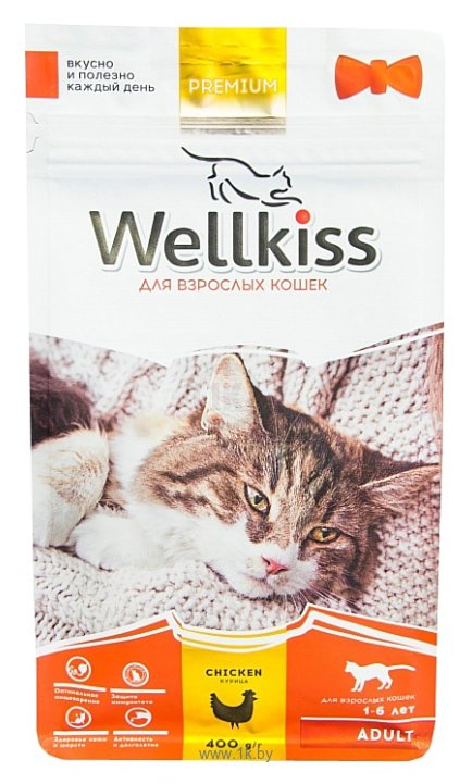 Фотографии Wellkiss (0.4 кг) Курица для кошек пакет