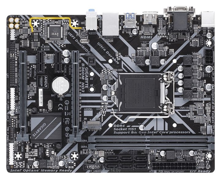 Фотографии GIGABYTE B360M HD3 (rev. 1.0)