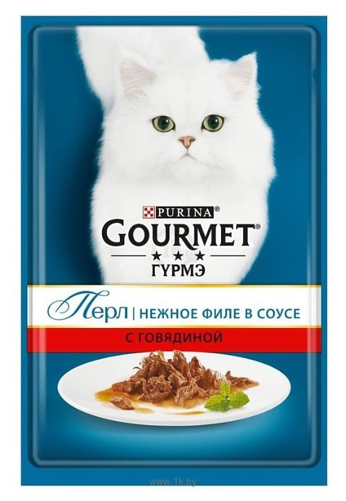Фотографии Gourmet (0.085 кг) 1 шт. Perle Мини-филе в подливе с говядиной