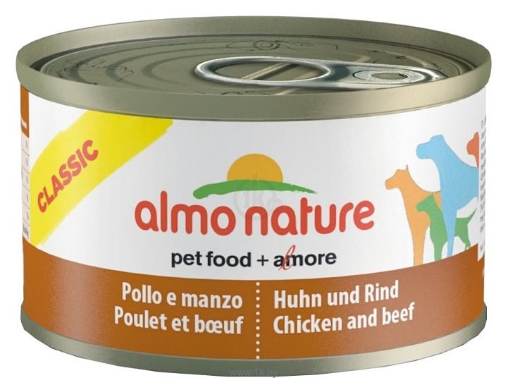 Фотографии Almo Nature Classic Adult Dog Chicken and Beef (0.095 кг) 1 шт.