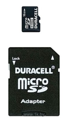 Фотографии Duracell microSDHC Class 4 16GB + SD adapter