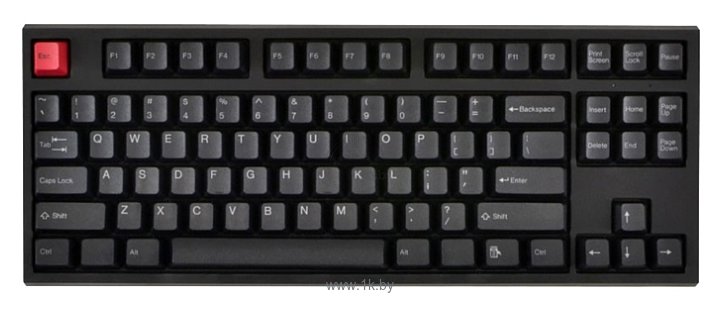 Фотографии WASD Keyboards V2 87-Key Doubleshot PBT black/Slate Mechanical Keyboard Cherry MX Green black USB