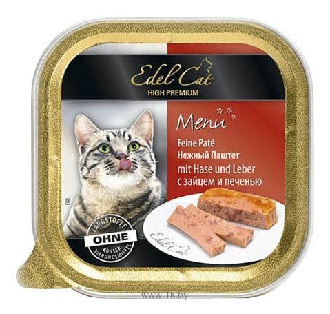 Фотографии Edel Cat Паштет с Зайцем и Печенью (0.1 кг) 32 шт.