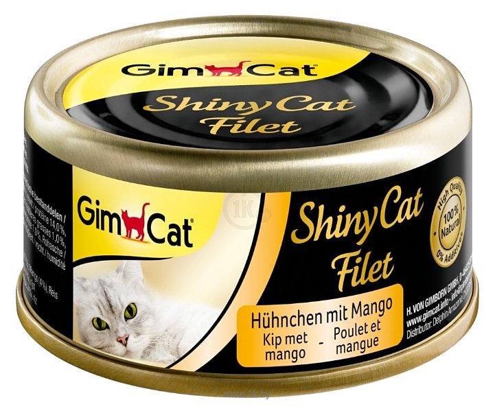 Фотографии GimCat (0.07 кг) 24 шт. ShinyCat Filet цыпленок с манго