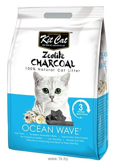 Фотографии Kit Cat Zeolite Charcoal Ocean Wave 4кг