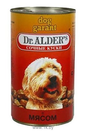 Фотографии Dr. Alder ДОГ ГАРАНТ говядина кусочки в желе Для взрослых собак (1.2 кг) 6 шт.