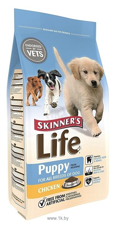Фотографии SKINNER'S (12.5 кг) Life Puppy с курицей