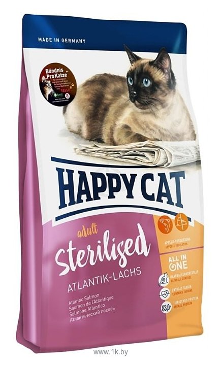 Фотографии Happy Cat (4 кг) Sterilised Atlantik-Lachs
