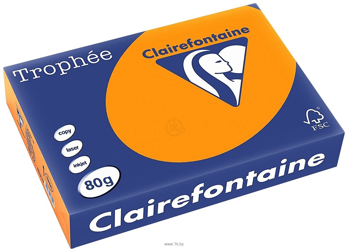 Фотографии Clairefontaine Trophee пастель A4 80 г/кв.м 500 л (оранжевый)
